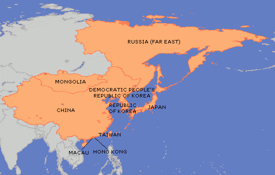 China Russia Map 