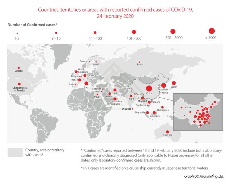 MAP-Countries, territories or areas with reported confirmed cases of ...